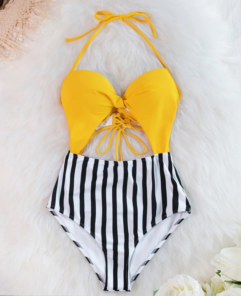 Monokini amarillo (en stock)